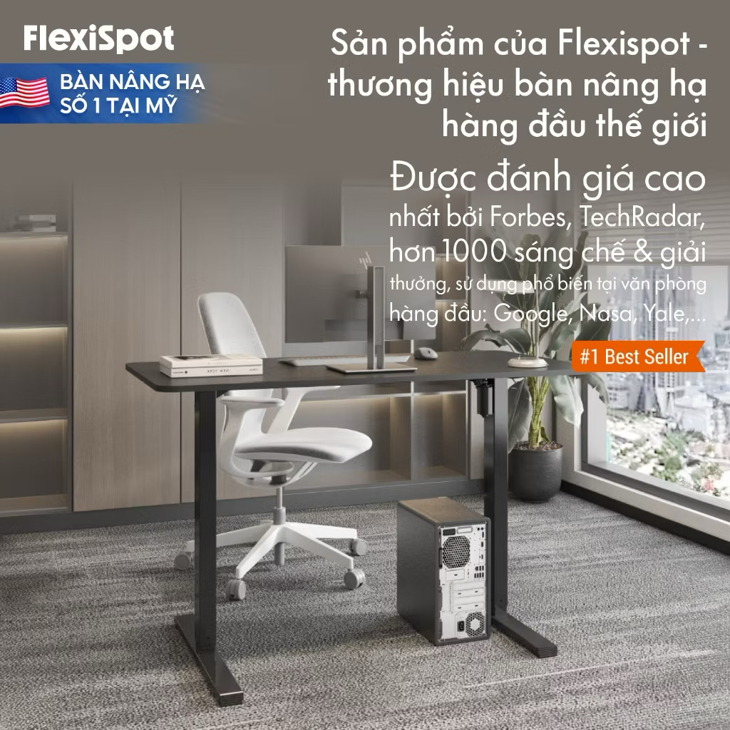 ￼[VOUCHER 500K] Bàn Nâng Hạ Điện Công Thái Học DERGO FlexiSpot FQ2-1260 Bàn Làm Việc Đứng Điều Chỉnh Độ Cao 4 Vị Trí Nhớ